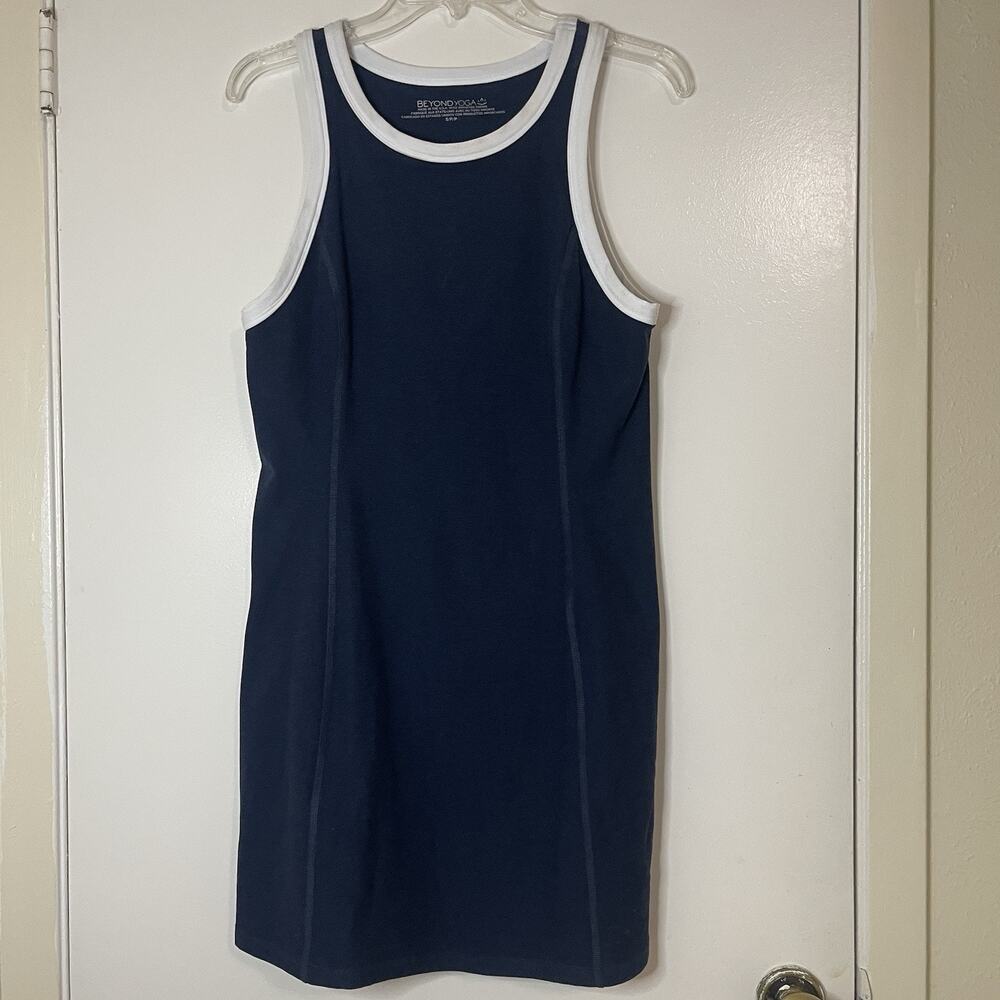 Beyond Yoga Spacedye Outlines Dress in Navy White size small